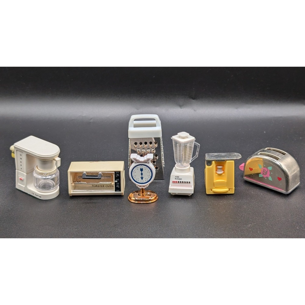 Vintage 90s Miniature Kitchen Appliances Fridge Magnets, Acme & More Lot of 7